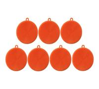 7 PCS Silicone Dish Scrubber, Kitchen Sponges, Silicone Sponge,Dish Brush, Dish sponges, Silicone Sponge Dish Sponges, Kitchen Sponge Double Sided Cleaning Sponges (orange)