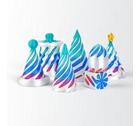 7 Pcs Spiral Cone Fidget Toy Impossible Pyramid Passthrough Sculpture 3D Spiral Pyramid Fidget Toy Desktop Mini Vortex Cones Spiraltoy Stress Relief Desk Decoration Toys for Home Office Souvenir Gift