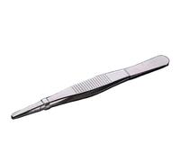 7 Pcs Stainless Steel Straight Tweezers Thick Round Head Tweezers 12.5/14/16/18/20/25/30cm Laboratory (14cm)