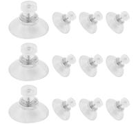 7 PCS Suction Cups, 32mm Clear Suction Pads Plastic Sucker Pads, Suction Holder with Knurled Nut Window Suckers for Glass Mirror Window Wall Door and Other Smooth Flat