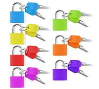 7 PCS Suitcase Locks with Keys, Metal Small Padlocks Luggage Locks with Keys Colored Suitcase Padlock for Luggage, Backpack, Gym Locker, Filing Cabinets, Toolbox
