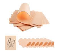 7 Pcs Tattoo Practice Skin Blank, Fake Skin Practice (19 x 14.5 cm) Double Sided Silicone Tattoo Practice Sheets for Beginners and Artists