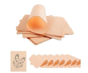 7 Pcs Tattoo Practice Skin Blank, Fake Skin Practice (19 x 14.5 cm) Double Sided Silicone Tattoo Practice Sheets for Beginners and Artists