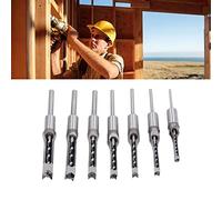 7 Pcs Woodworking Square Drill Bits, Woodworking Mortiser Drill Bit,HSS Woodworking Square Mortise Drill Bit Different Sizes 1/4in 5/16in 3/8in 2/5in 1/2in 9/16in 5/8in