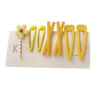7 Pcs Yellow Sweet Flower Women Girl Barrette Bobby Pin Hairpin Hair Clips Decoration Elegant Gold Gifts Hair Clips Clips and Barrettes
