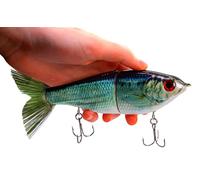 7" Pedigree Glider Glide Bait Swimbait Musky Striper Bass Fishing Lure Big Multi Jointed Shad Trout Slow Sinking (7" Pedigree Glider - Blueback Herring)
