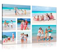 7 Photo Collage Landscape Personalised Canvas Print - Custom Photo Collage Wall Art - Multiple Sizes via “Customise Now” - Custom Printed Gift for Home & Occasions