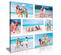 7 Photo Collage Square Personalised Canvas Print - Custom Photo Collage Wall Art - Multiple Sizes via “Customise Now” - Custom Printed Gift for Home & Occasions