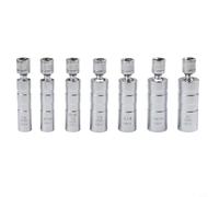 7-Piece 3/8" Drive Spark Socket Wrench Set with 14mm, 16mm, 18mm, 21mm, 9/16", 13/16", 3/4" Sockets - Chrome Vanadium Steel, Deep Well