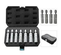 7-Piece 3/8" Drive Spark Socket Wrench Set with 14mm, 16mm, 18mm, 21mm, 9/16", 13/16", 3/4" Sockets - Heavy-Duty Chrome Steel, Anti-Slip Fit