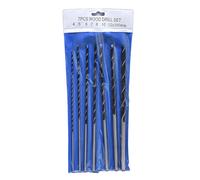 7-piece 300mm Helical Drill Bit Set, Carbon Steel for Formwork | Heavy Duty High Carbon Steel, 300mm Extended, for Hardwood Bricks Formwork Applications Professional Carpentry