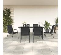 7 Piece Aluminum Garden Dining Set 160 cm Table & Chairs for Patio Outdoor Dining Backyard & Slish Perfect for Entertaining & Relaxing