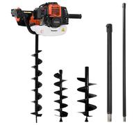 7 Piece Auger Ground Drill Set Steel Post Hole Digger Earth Bit vidaXL