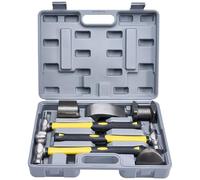 7-Piece Auto Body Dent Removal Tool Kit: Premium Panel Beating Hammer and Dolly Set for Fender Restoration