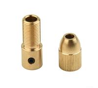 7-Piece Brass Drill Bit Set for Mini Drill Chuck - 0.5mm, 1.0mm, 1.5mm, 2.5mm, 3.0mm Clamping Diameters + 3.17mm Electric Grinder Cap &