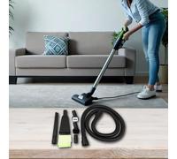7-piece Car Home Interior Cleaning Kit for Karcher Wet/Dry Vacuum Cleaners - Extra-Long Crevice Nozzle 1.5m Extension Tube Hard/Soft Bristle Brushes Microfibre Cloth(7-PIECE Set)
