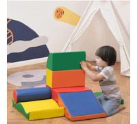 7-Piece Climb and Crawl Activity Play Set Kids Soft Foam Blocks Toddler Soft Play Equipment Building and Stacking Blocks Educational Play