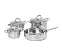 Beliani 7 Piece Cookware Set PRIMECOOK Stainless Steel Silver, Silver