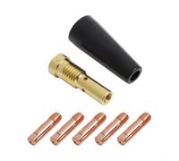 7-Piece Copper Welding Nozzle Set for MIG Welding Machines Easy MIG120/140/180, Flux-Core Nozzle with Contact Tips 0.6-1.2 mm, Compatible with MB 14AK and Weld-Pak 100HD/125HD/140HD/180HD (1.0 mm)
