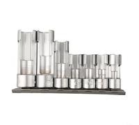 7 Piece Diesel Injector Fuel Line Socket Wrench Kit with 3/8 & 1/2 Drive Sizes for ABS and Master Cylinder Pipes