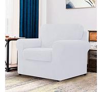 7 Piece Elastic Sofa Cover Set for 2 Seat Sofas (145 178cm) Stretch Fabric Checked Design Includes 3 Cushion Covers Easy to Fit & Protect Your Fur