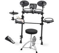 7-Piece Electronic Drum Kit Set With 209 Preloaded Sounds Cymbals & Kick Pedal Drum Sticks And Key Included