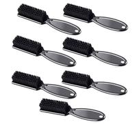 7 Piece Fade Barber Kit - Blade, Scissors, Comb, Cleaning Brushes, Barber Shop Skin Fade Vintage Oil Head Duster Brush, Nylon Hair Styling Brush Tool (Black)