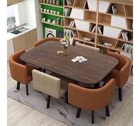 7-Piece Faux Marble Dining Set with 6 Upholstered Chairs - Perfect for Living Room, Breakfast Nook, and Dining Area - Stylish and Durable Furniture Ensemble