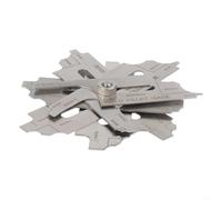 7-Piece Fillet Welding Inspection Gauge Set Stainless Steel Weld Scale Measurement Device for Welding for Inspection and Testing Metric Range 3.2 to 25.4mm Etched