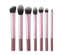 7 Piece For Makeup Brush Set Synthetic Fibers for Even Coverage Blending Shading Highlighting Foundation Blush for CONTOUR Eye Work (pink)