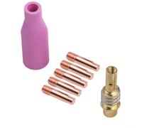7 Piece For MIG Welding Kit for AK15 MB15 Torch with Brass Tips 0.6mm 0.9mm 1.0mm 1.2mm Conductive Nozzles and Earthenware Nozzle (0.9mm)