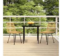 7 Piece Garden Dining Set Poly Rattan Outdoor Patio Table & Chairs Set