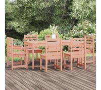 vidaXL 7 Piece Garden Dining Set Solid Wood Douglas, Brown
