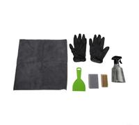7 Piece Headstone Cleaner Kit with Scraper Brush Gloves for Grave Maintenance - Complete Tombstone Cleaning Set for Marble Stone Care 20x15cm