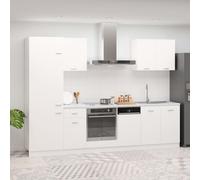 vidaXL 7 Piece Kitchen Cabinet Set White Engineered Wood, White