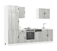 7 Piece Kitchen Cabinet Set Porto Engineered Wood