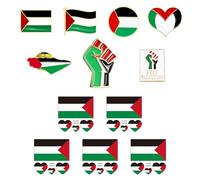 7-Piece Pin Badge, 5 Face Stickers, National Brooch, Button Pin, Clothing Pin Accessories, Metal Badge Pin, Flag Pin