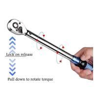 7-Piece Ratchet Torque Wrench Set, 10-60 N·m Adjustable Click-Type with 72-Tooth Reversible Head, Chrome-Vanadium Steel, Ergonomic Grip & Protec