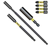 7 Piece SabreCut SCRK7 Magnetic 60mm 152mm and 305mm Professional Impact Bit Holders with 4 x 32mm PZ2 Screwdriver Impact Bits