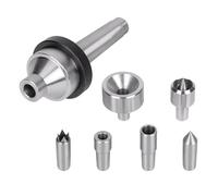 7 Piece Set Live Revolving Center MT2 Taper, Live Center Set for Woodturning Lathem, Quick-Change Tailstock Centers with Adapter