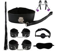 7-Piece Set Of Black Adjustable Smooth Leather Sports Accessories, Showcasing Personal Charm And Giving Unlimited Fun To Life.
