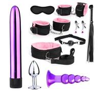 7-Piece Set of Leather Auxiliary Tools with Pink Plush Lining Design, Training Supplies for Men and Women - Y1