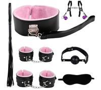 7-Piece Set Of Pink Adjustable Smooth Leather Sports Accessories, Showcasing Personal Charm And Giving Unlimited Fun To Life.