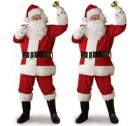 7-Piece Set Santa Claus Costume Christmas Adult Christmas Costume Christmas Party Suit Men's Christmas Costume Luxury Classic A,XXL(A,Small)