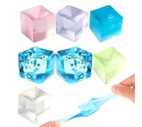 7-Piece Set Squishy Cube, Ice Cube Squishy, Nee Doh, Stocking Fillers Kids, Sugar Ball, Stress Relief Sensory Toys, For Boys And Girls Birthday Parties Stress Relief Balls School Gift