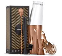 7 Piece Stainless Steel Boston Cocktail Shaker Set VonShef Copper One Size