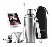 7-Piece Stainless Steel Cocktail Shaker Set with 26 oz Shaker, Strainer & Bartender Kit