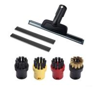 7 Piece Steam Cleaner Attachment Kit for Karcher for sc2 for sc3 for sc4 SC5 - Squeegee Gap Nozzle Flat Brush for Home Office Use