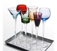 7 Piece Stem Liqueur Set, Artland Cordial Set, Liqueur Glasses, Digestif Glasses