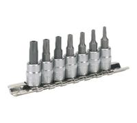 7-Piece Trx Star Security Socket Bit Set - 1/4" Square Drive With Ts10 To Ts40 Sizes
